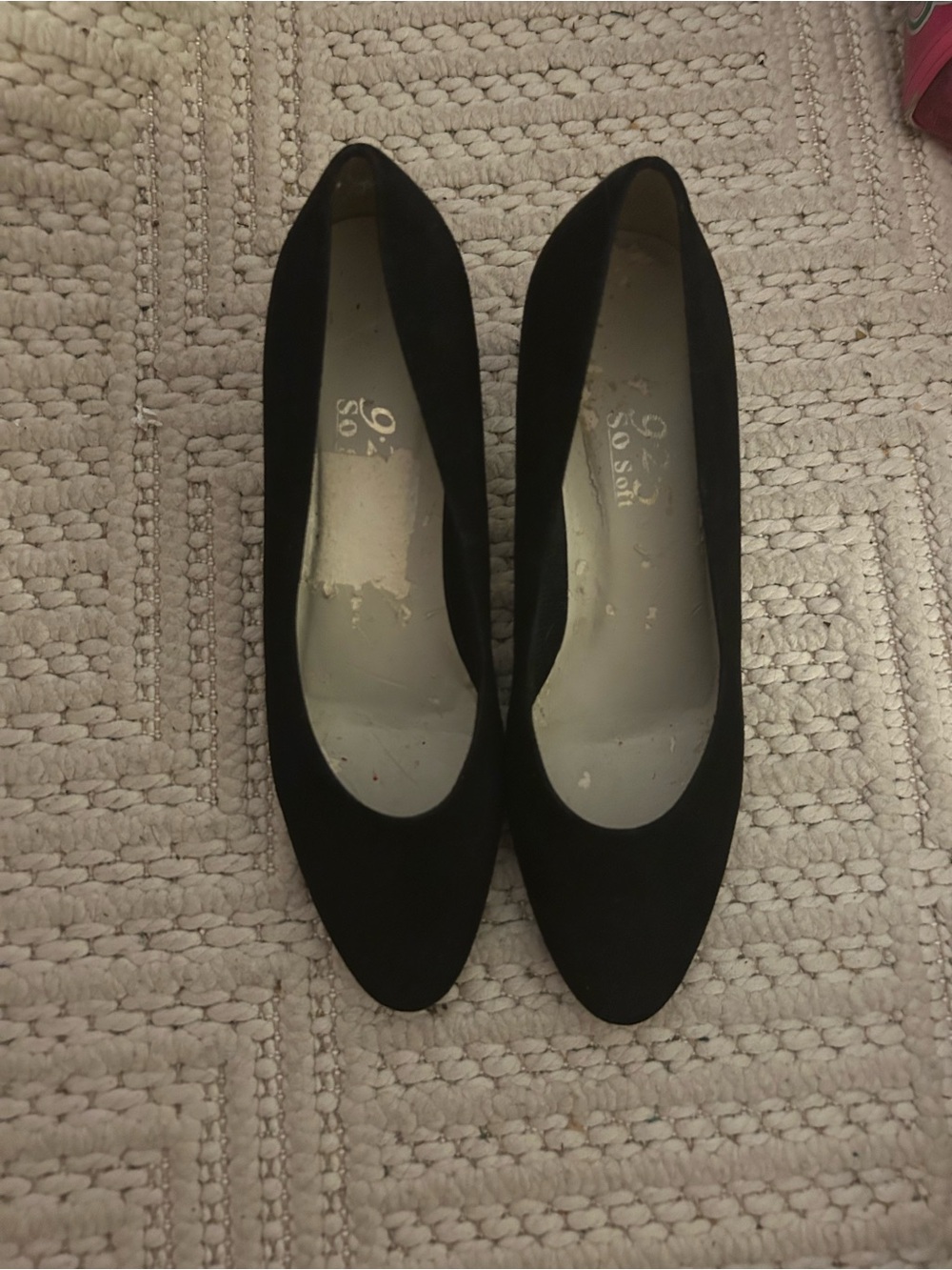 925 So Soft Women’s Classic Vintage Women’s Sz 8M Black Leather Upper Heels